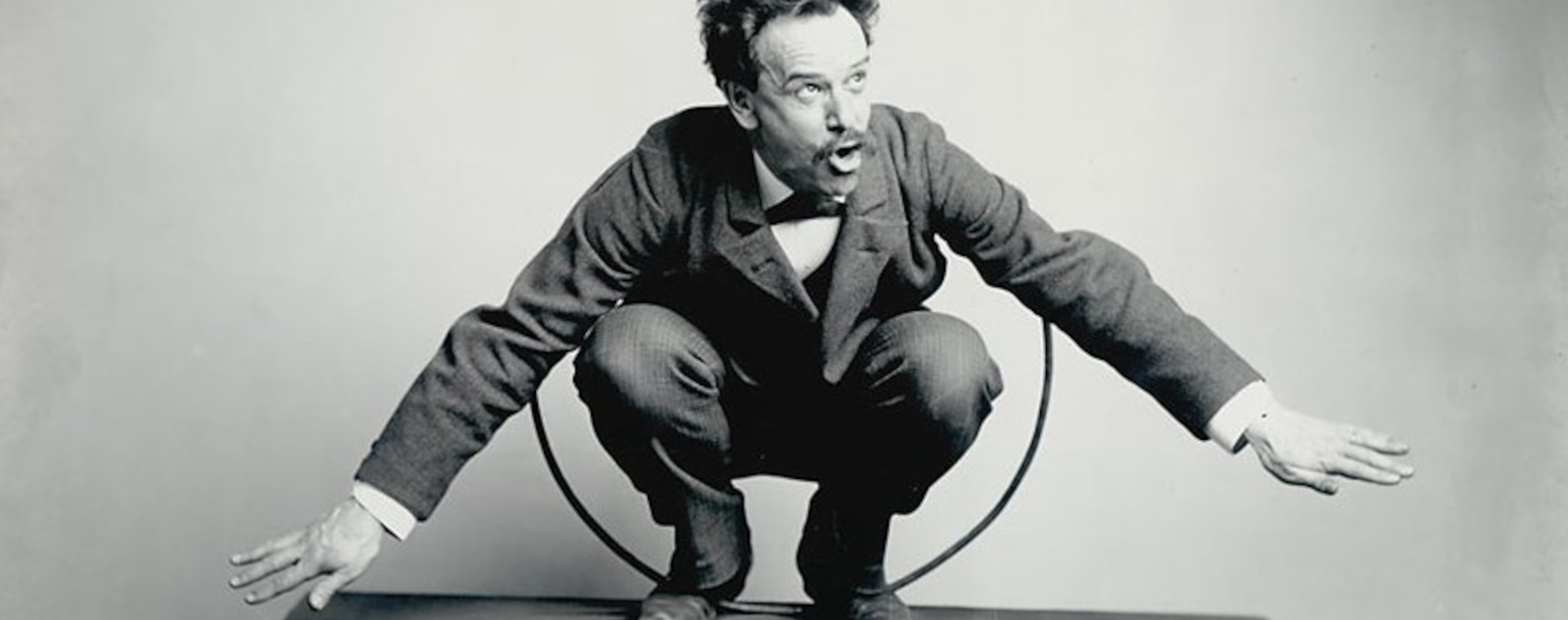 Franz Boas posing for figure in US National Museum