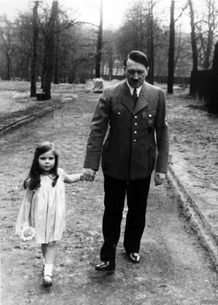 hitler embraces a child