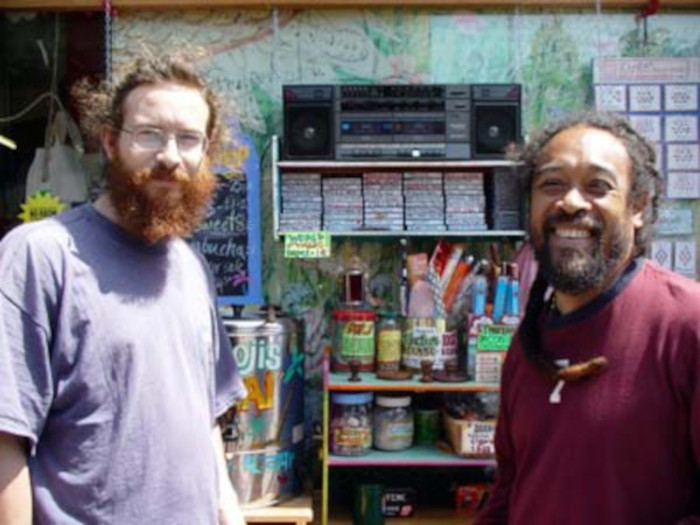 Tony at his modest Chai shop, Atlantic Road, Bixton, London, UK