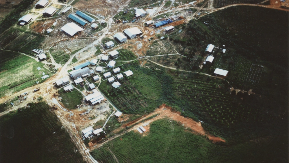 Reconnaissance Picture of Jonestown taken by FBI Plane. 