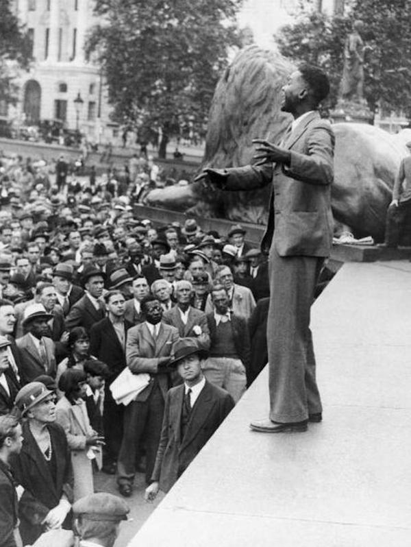 CLR James in Trafalgar Square