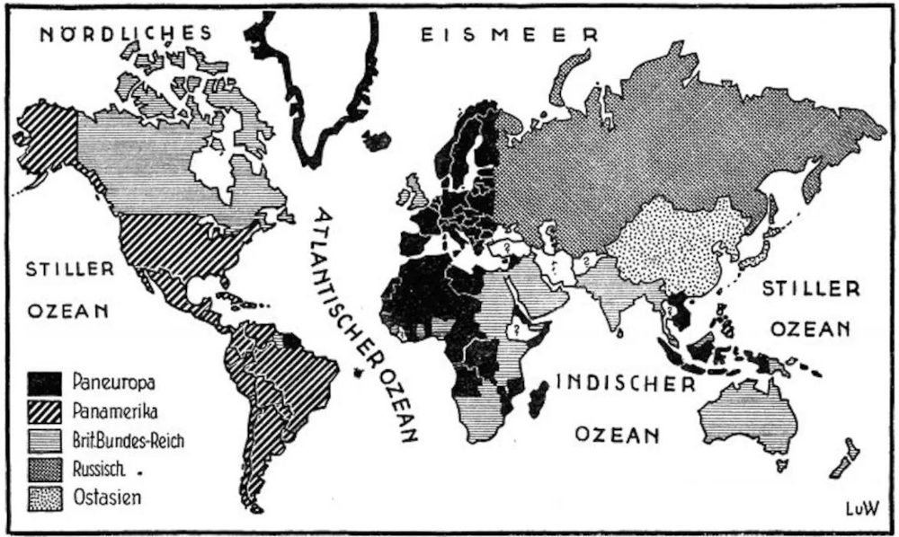 Brave New World of Coudenhove-Kalergi (Miscegenation Map)